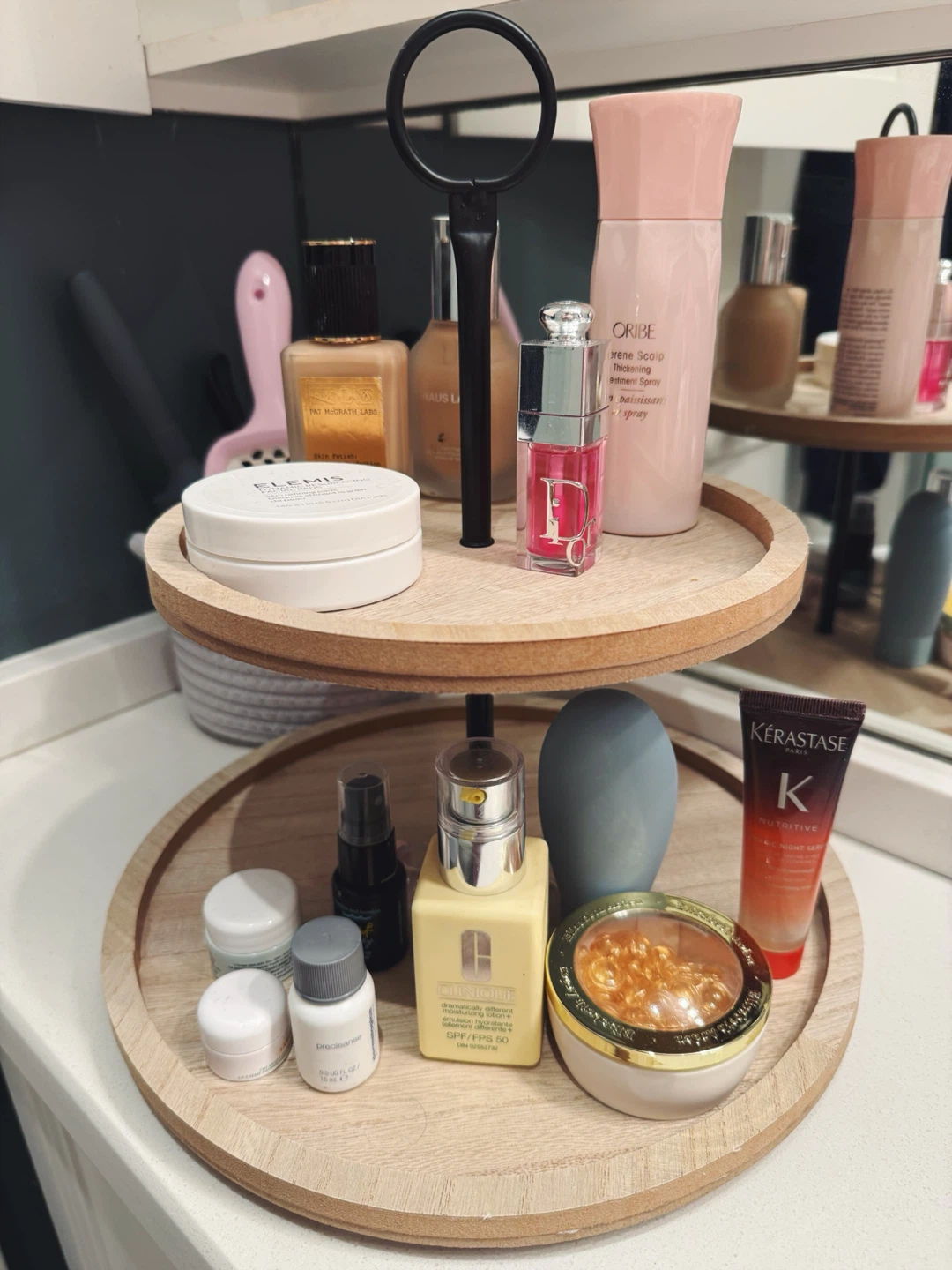 2-Tier Wooden Organizer Stand