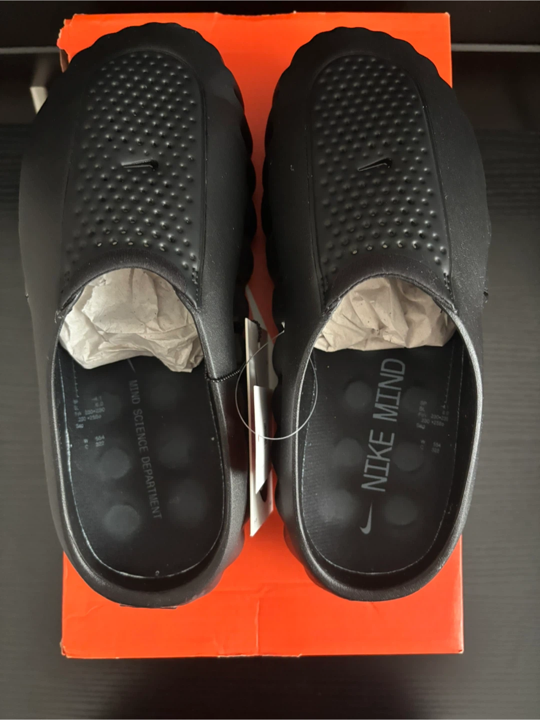 Nike Mind 001 Slide Triple Black size 8 Men’s/9 Women’s - photo 2