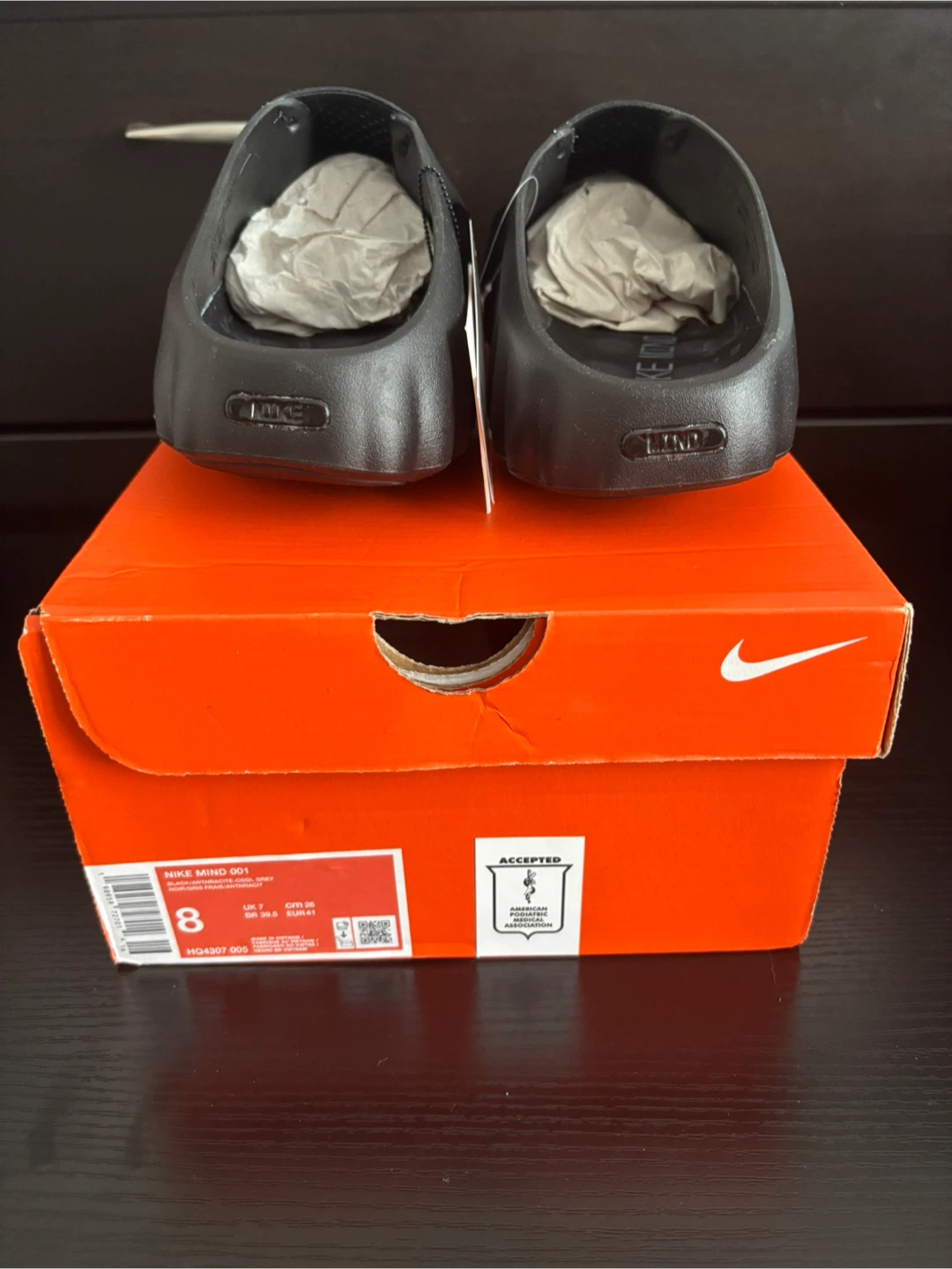 Nike Mind 001 Slide Triple Black size 8 Men’s/9 Women’s - photo 3