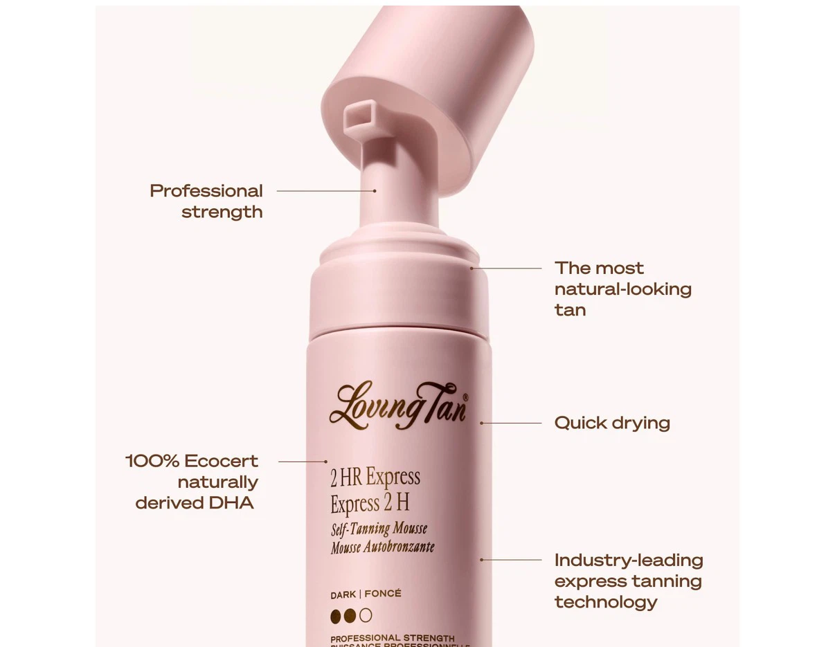 Loving Tan 2 HR Express Self-Tanning Mousse, Dark - photo 4