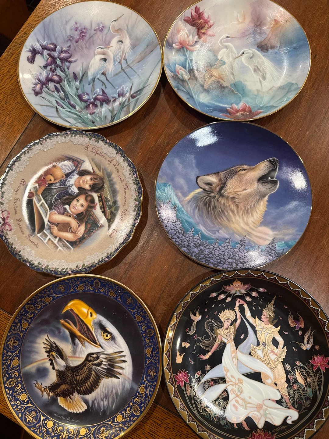 Set of 6 Decorative Collector Plates