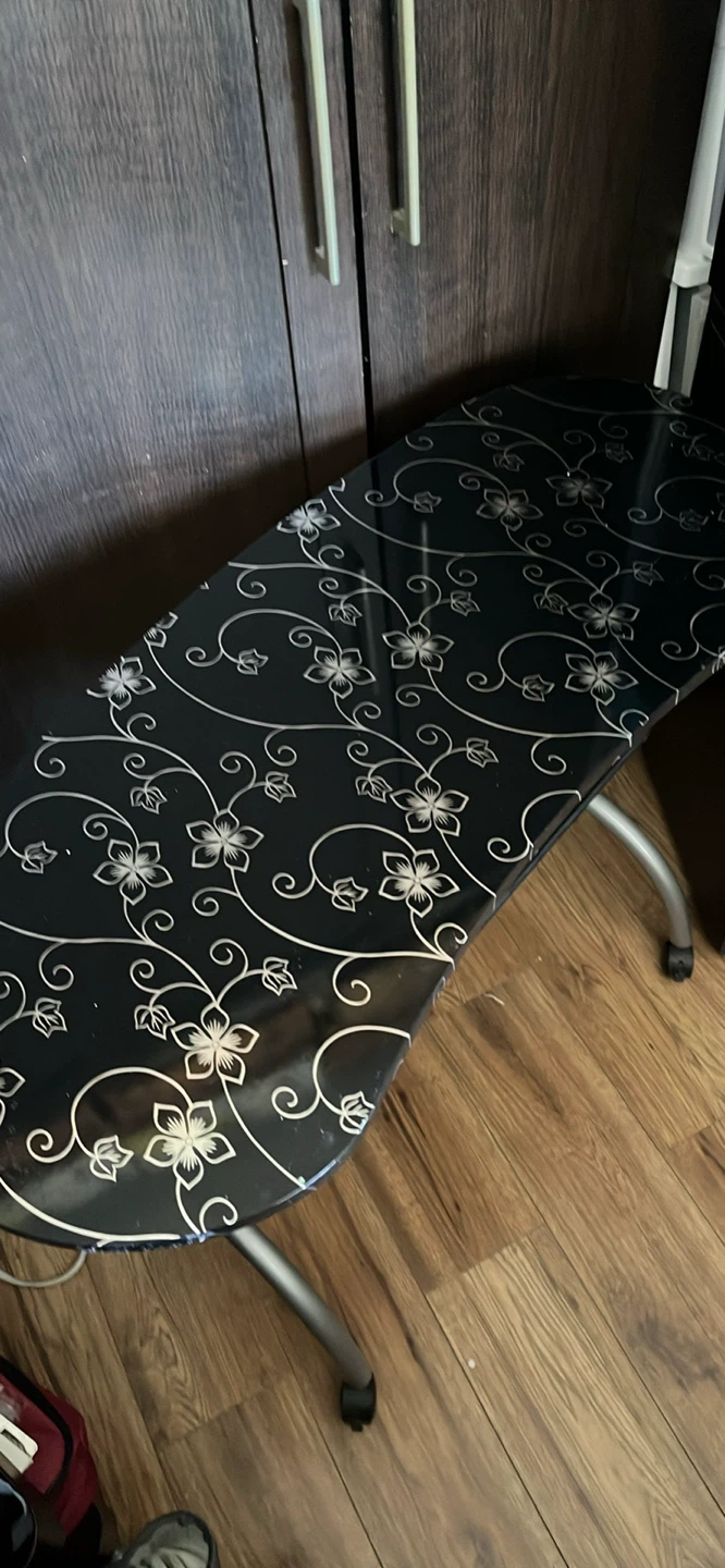 Black Floral Pattern Rolling Desk - photo 2