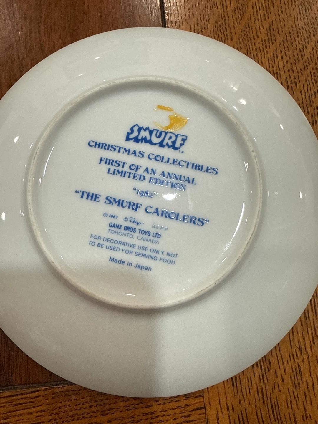 Vintage 1982 Smurfs Christmas Collectible Plate - photo 2