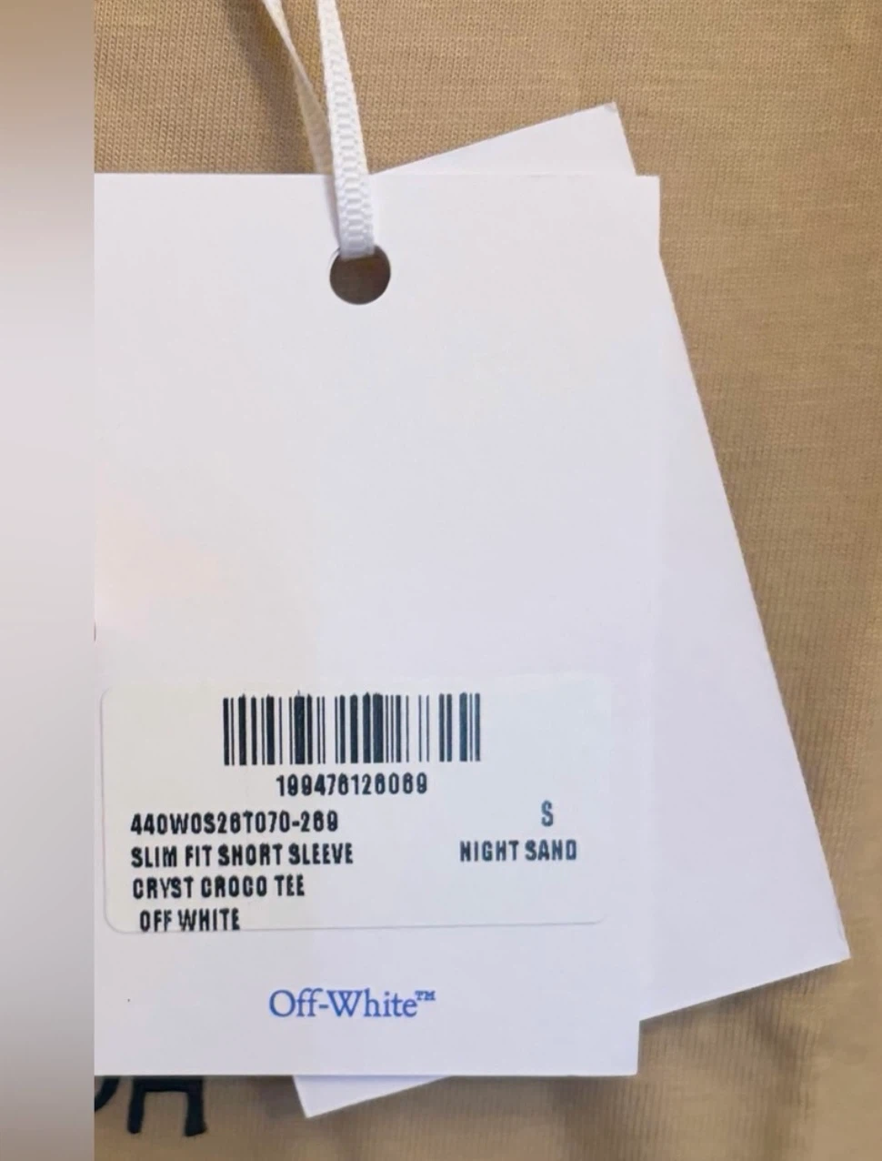 Off-White Slim Fit Short Sleeve Cryst Croco Tee - photo 4