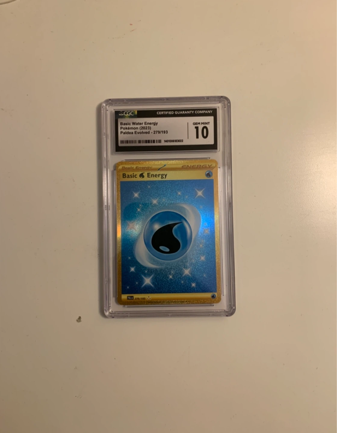CGC 10 Gem Mint Pokemon Paldea Evolved Basic Water Energy