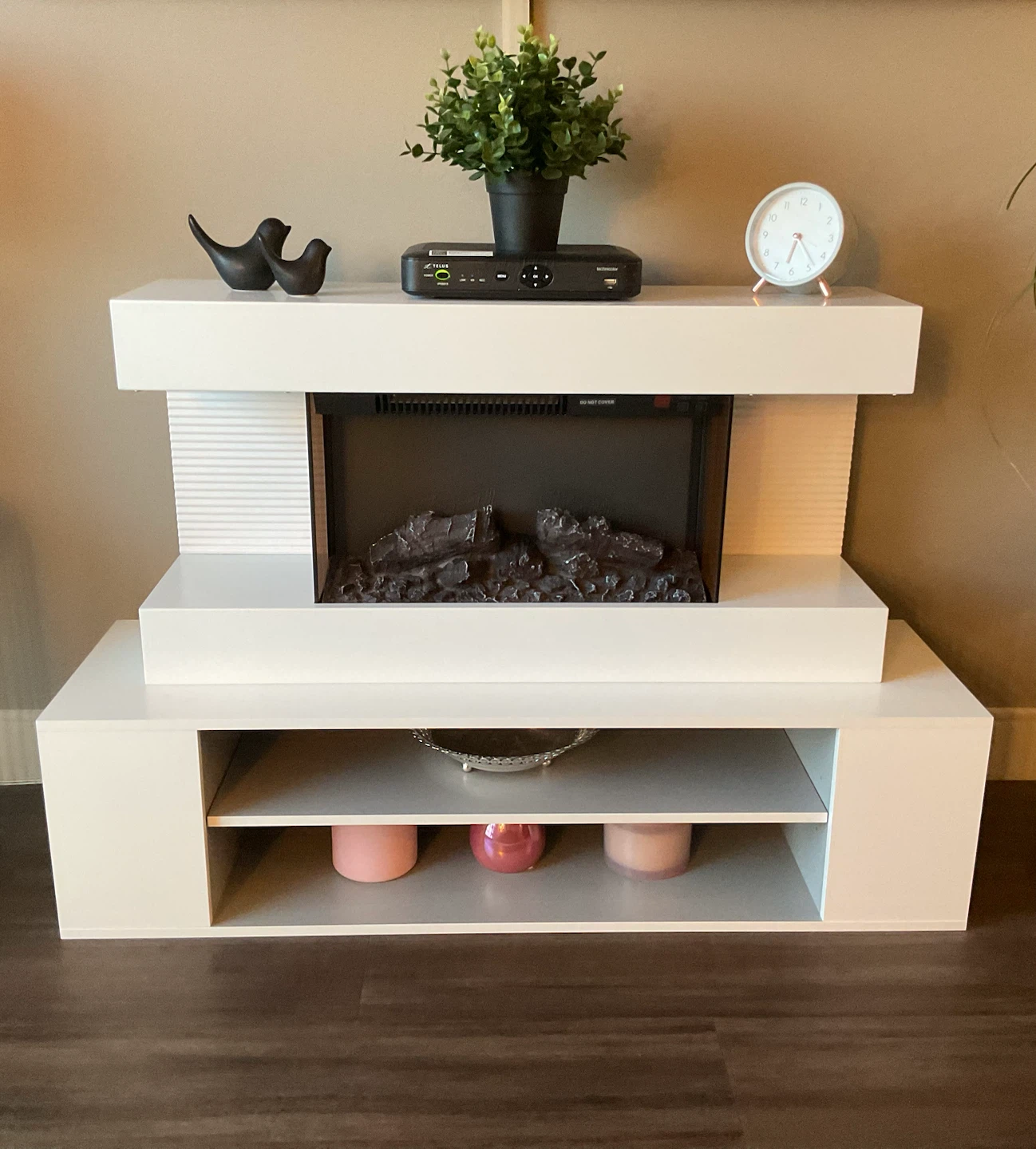 White Electric Fireplace Heater