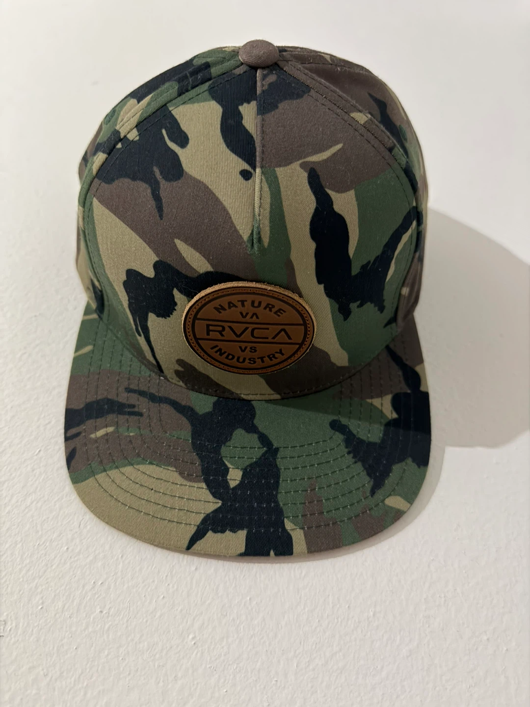 RVCA Nature vs Industry Camo Snapback Hat