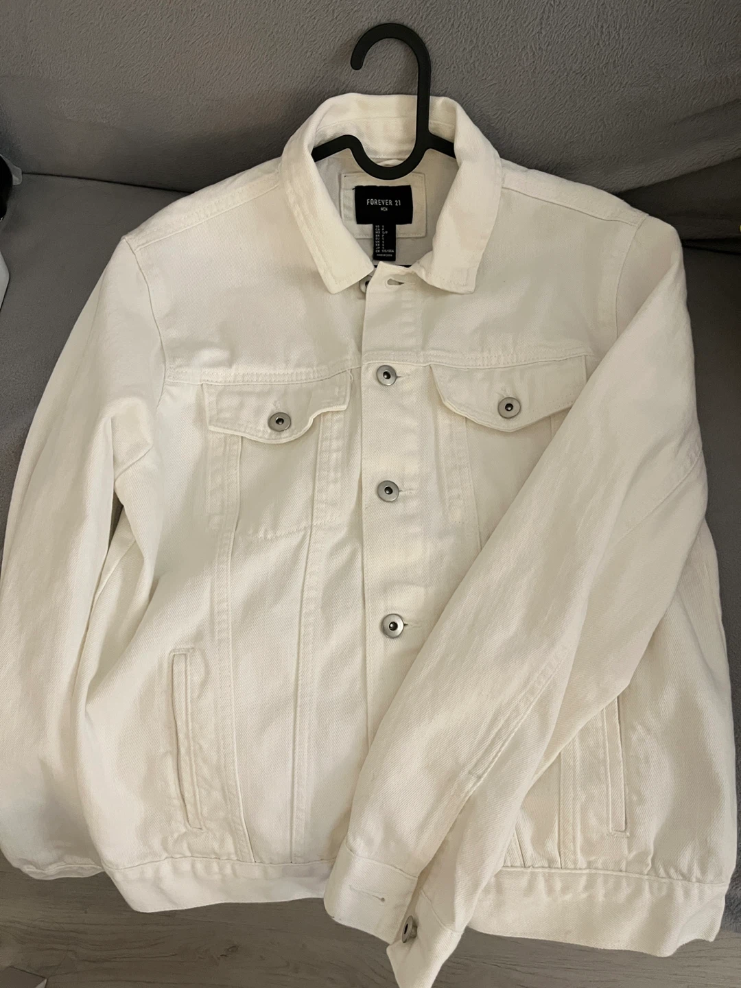 Forever 21 White Denim Jacket