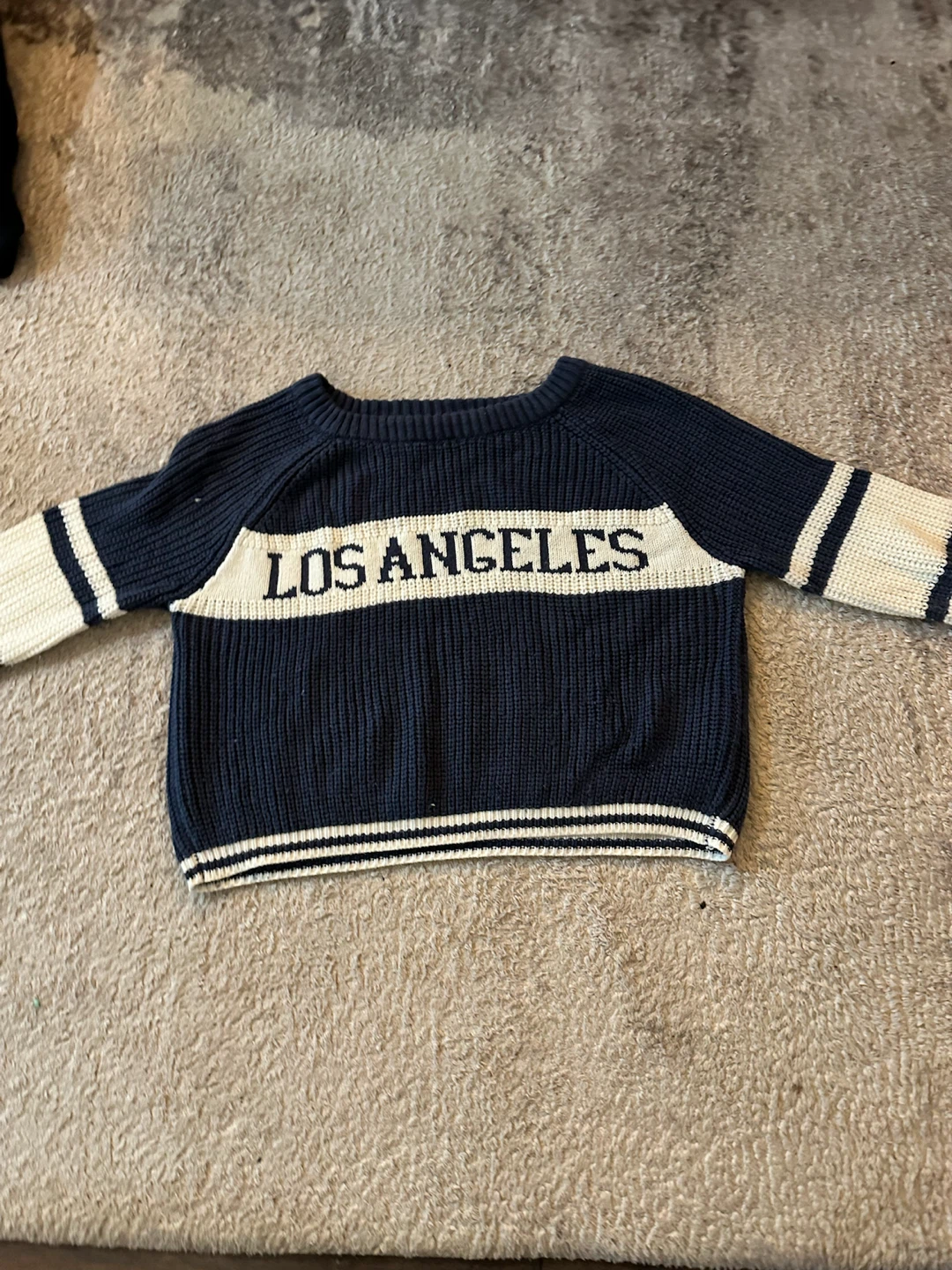 Los Angeles Navy and White Knit Sweater