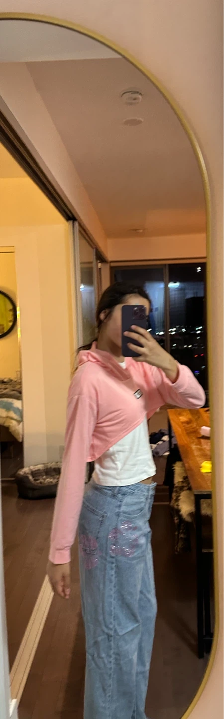 Pink Crop Hoodie - photo 4