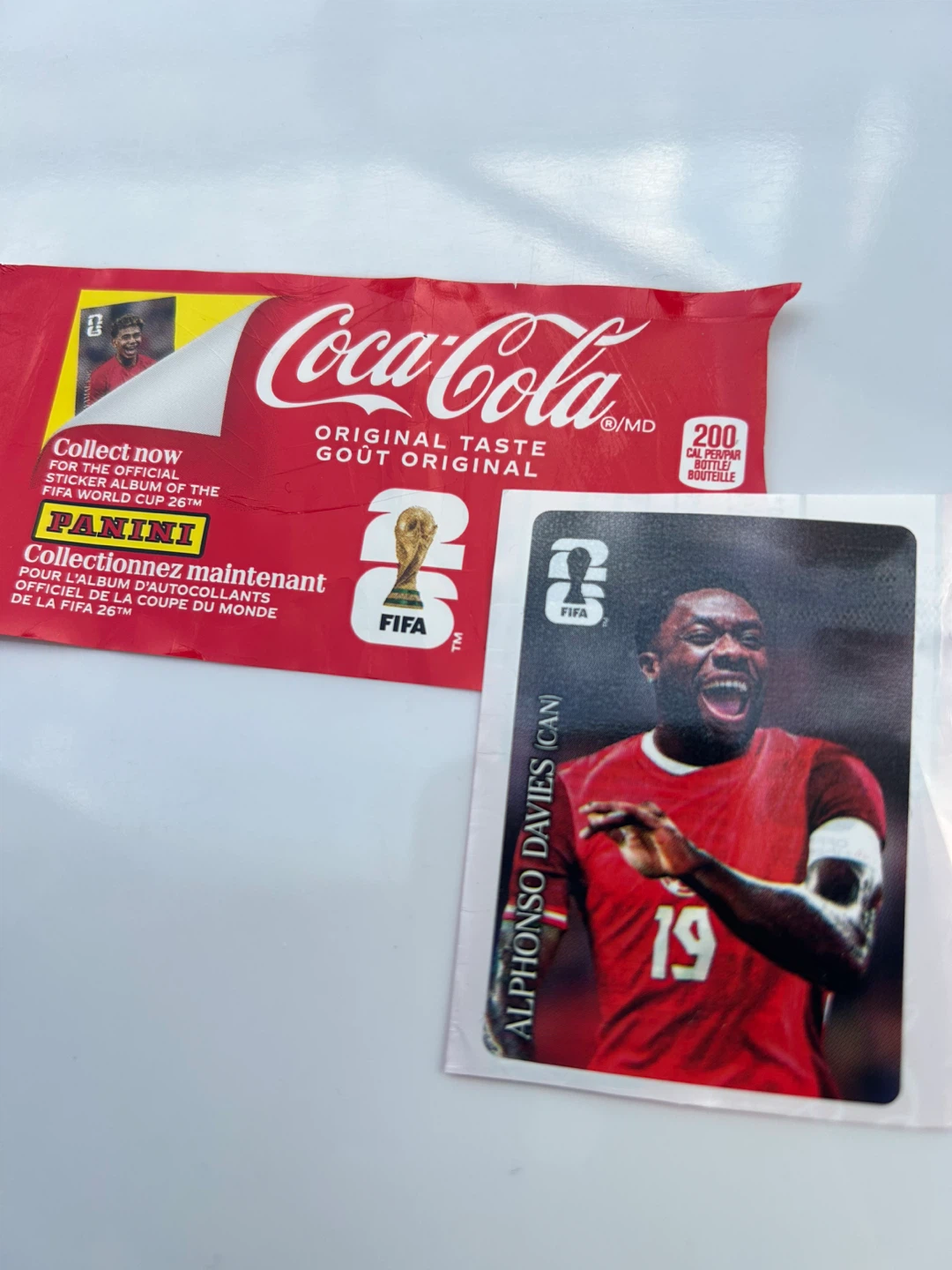 Panini FIFA World Cup 26 Alphonso Davies Coca-Cola Sticker