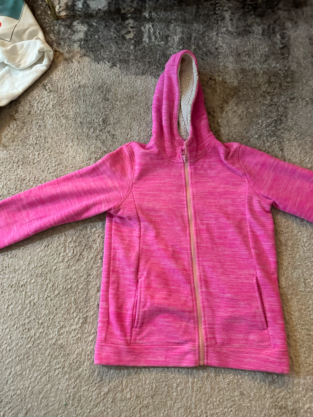 Pink Fleece Zip-Up Hoodie