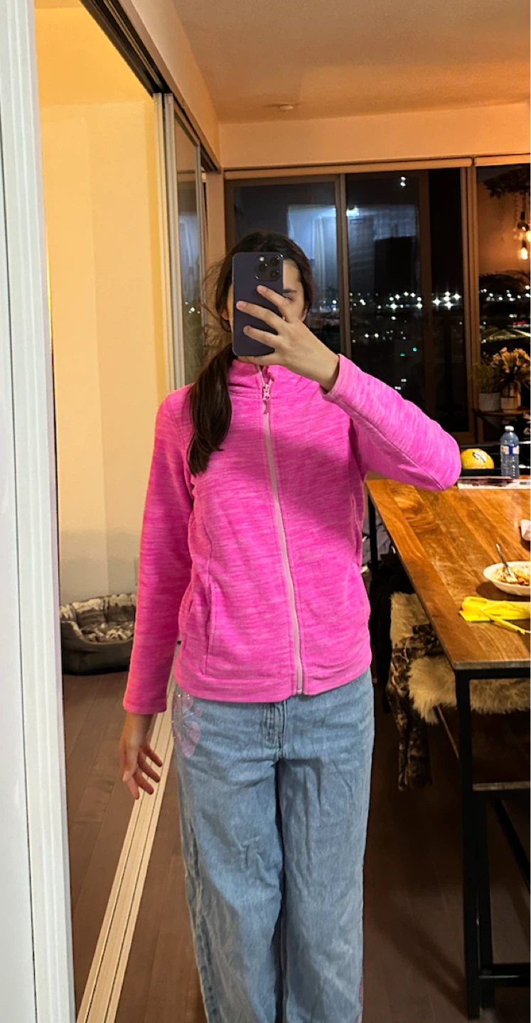 Pink Fleece Zip-Up Hoodie - photo 3