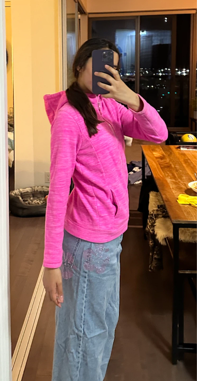 Pink Fleece Zip-Up Hoodie - photo 4