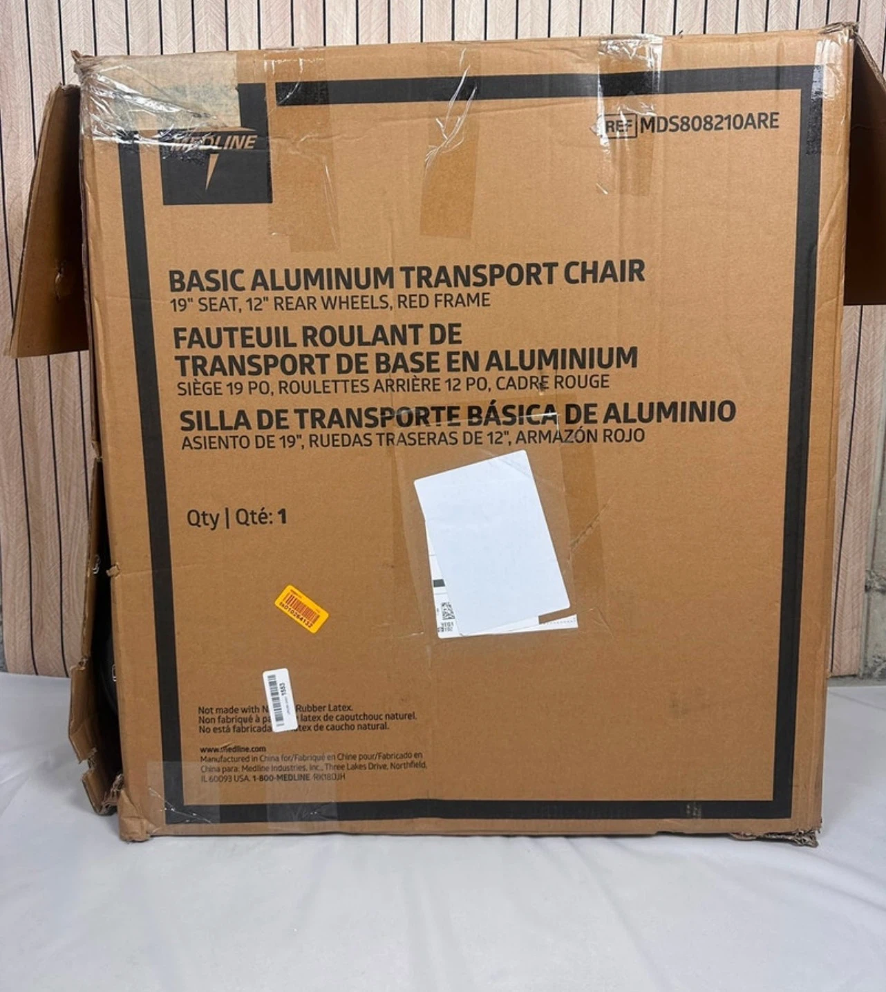 ❤️ Medline Lightweight Folding Transport Chair – Burgundy/Red - photo 3