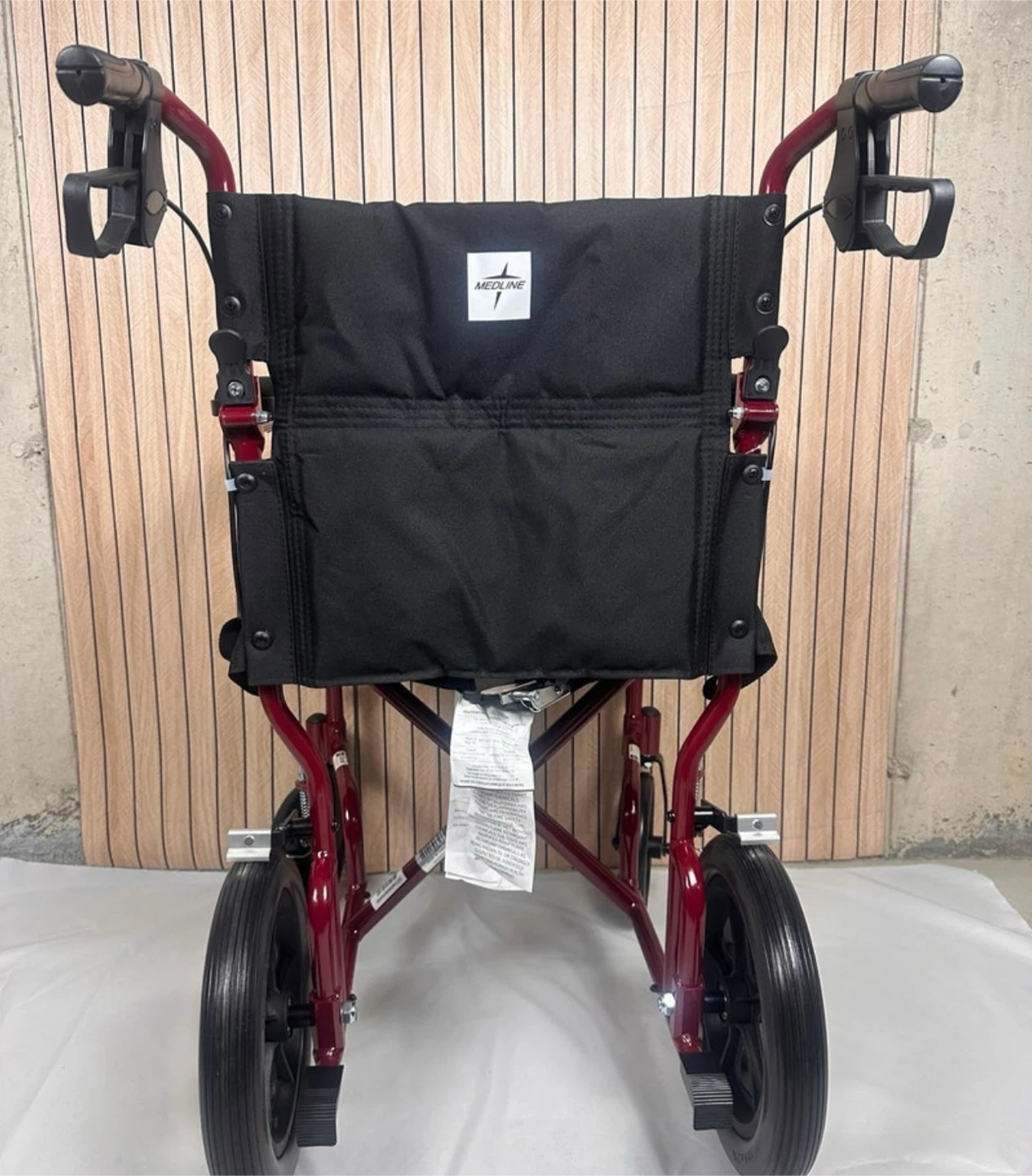 ❤️ Medline Lightweight Folding Transport Chair – Burgundy/Red - photo 5