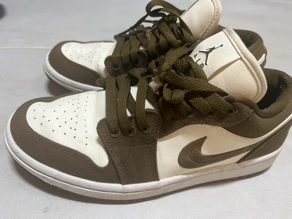 Air Jordan Low Olive Canvas Sneakers - photo 2