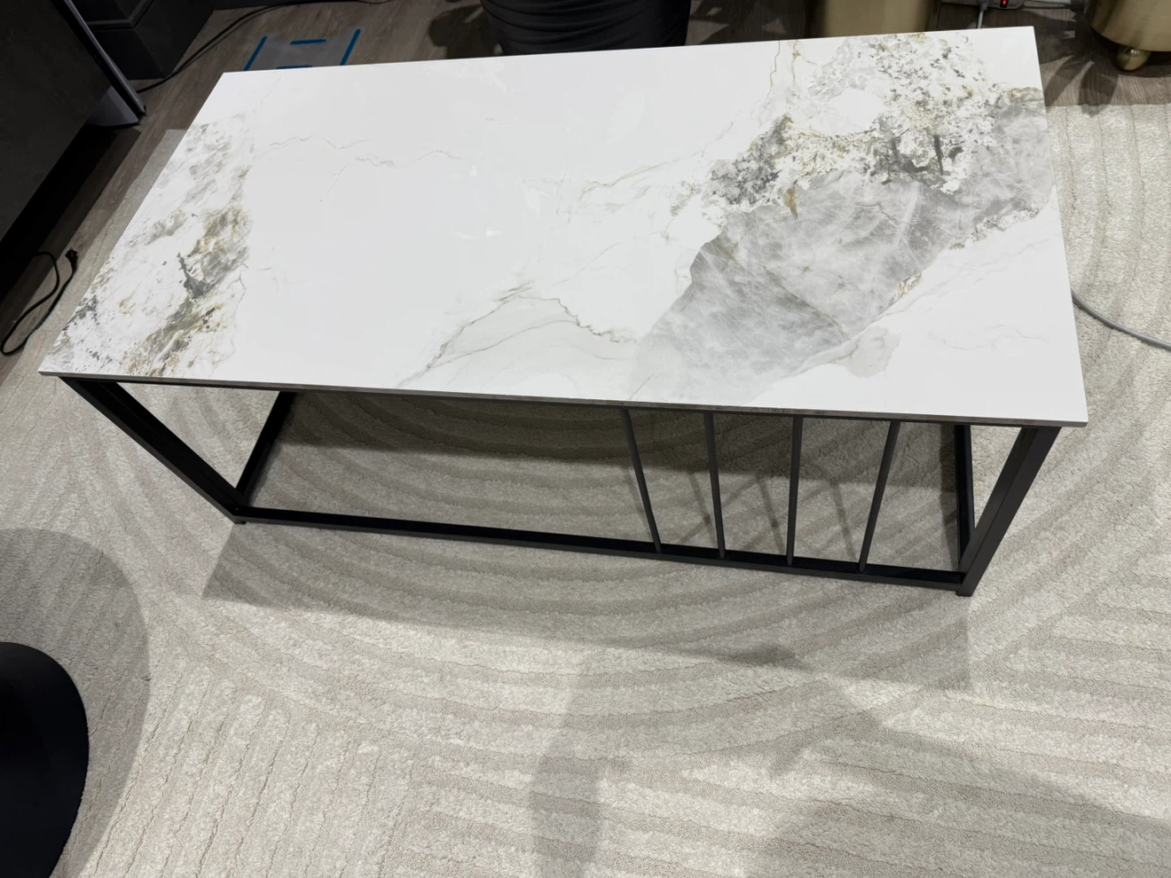 Selling Brand New coffee table with black metal base