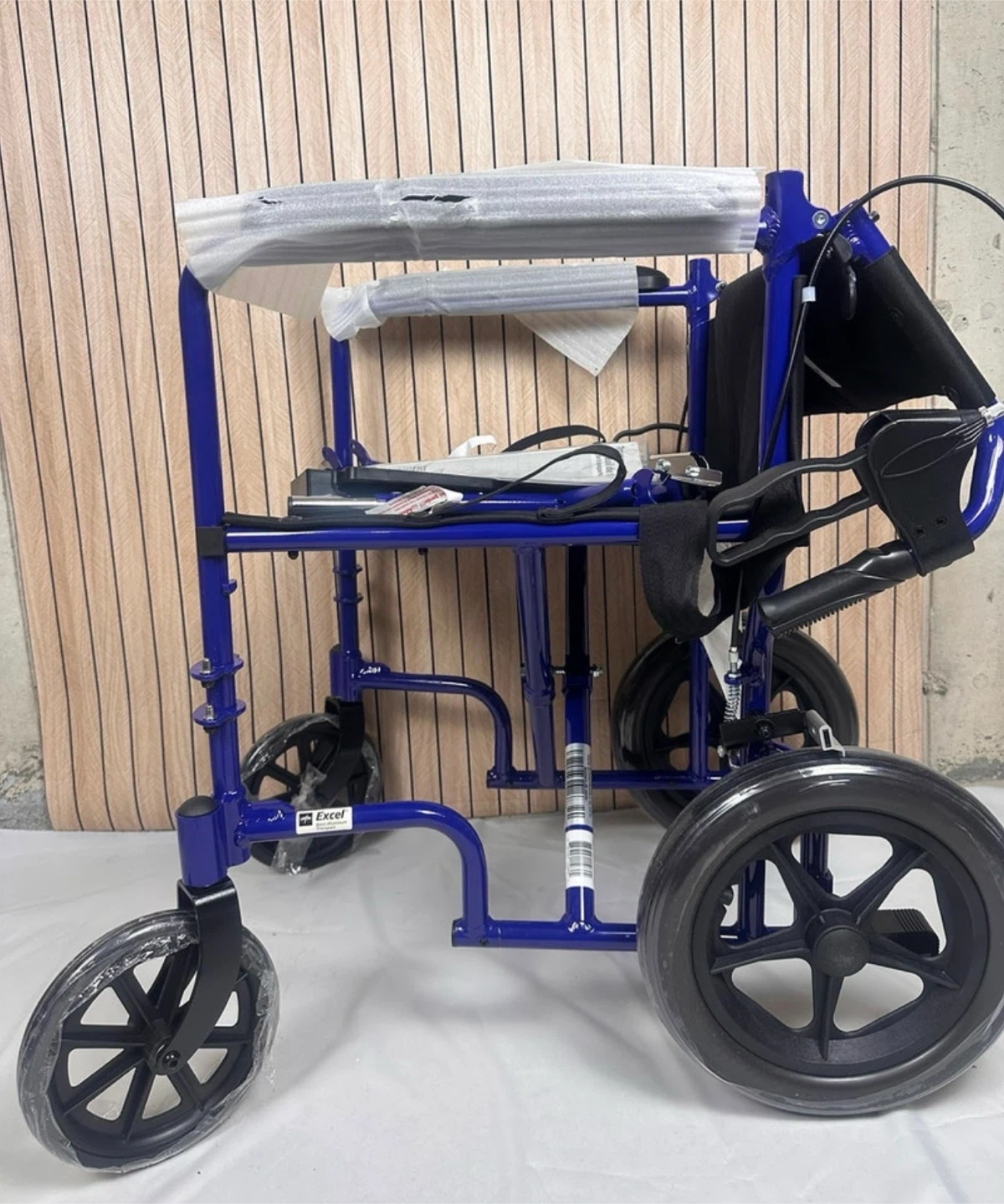 Medline Lightweight Folding Transport Chair – Blue - for pers - photo 4