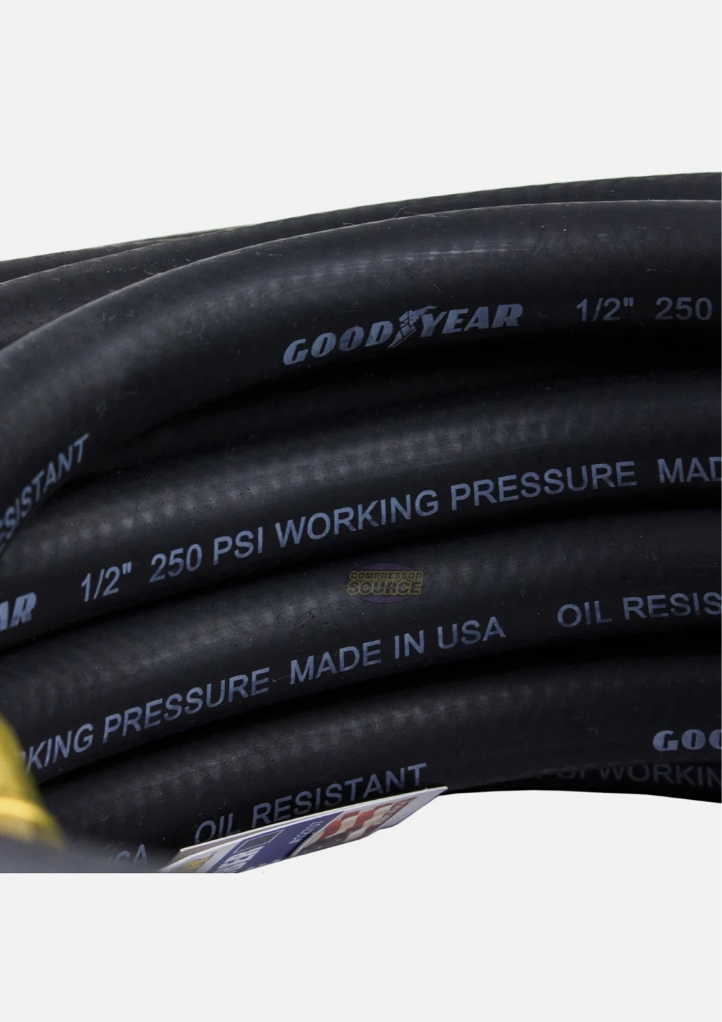 Goodyear 50' x 1/2" Rubber Air Hose - photo 2