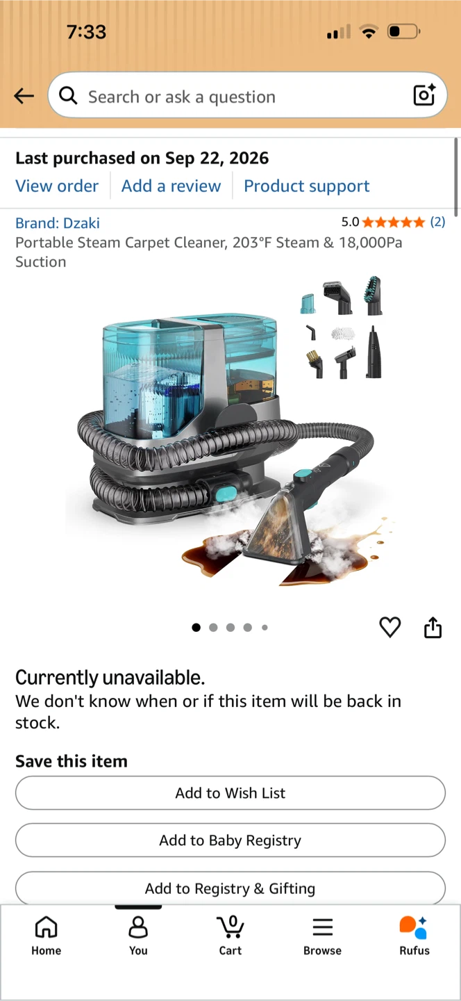 Dzaki Portable Steam Carpet Cleaner - photo 4