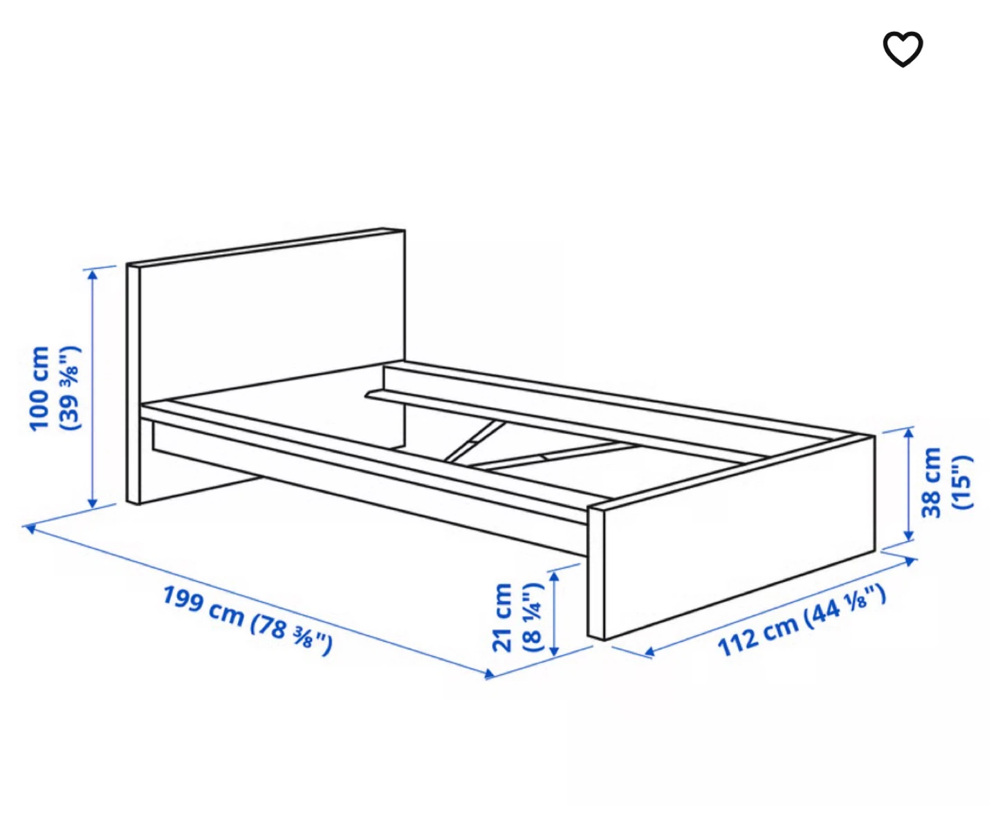 IKEA Black Single Bed Frame - photo 4