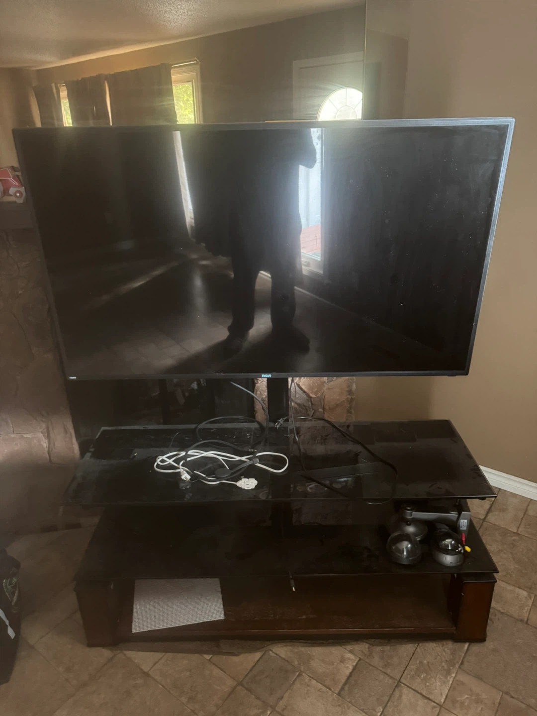 Z-Line Black Glass TV Stand - photo 2