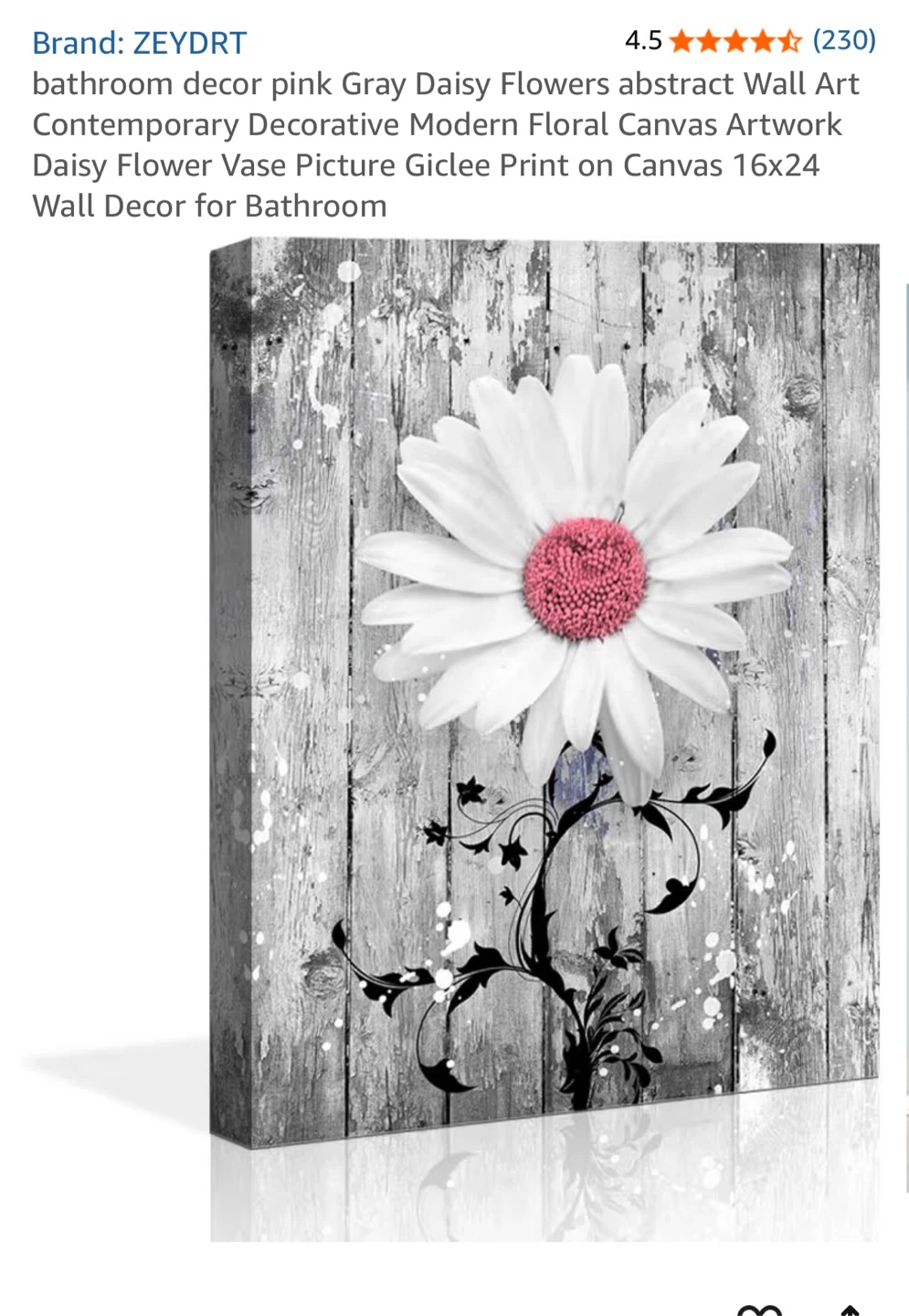 ZEYDRT Daisy Canvas Wall Art - photo 3