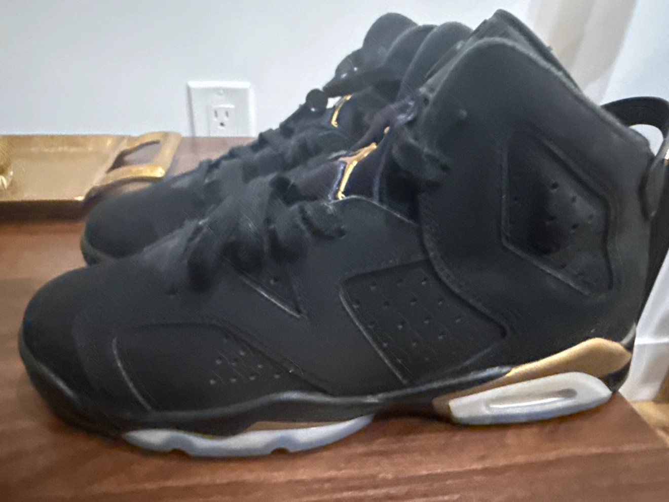 Air Jordan 6 Retro DMP (GS) Black Metallic Gold - photo 3