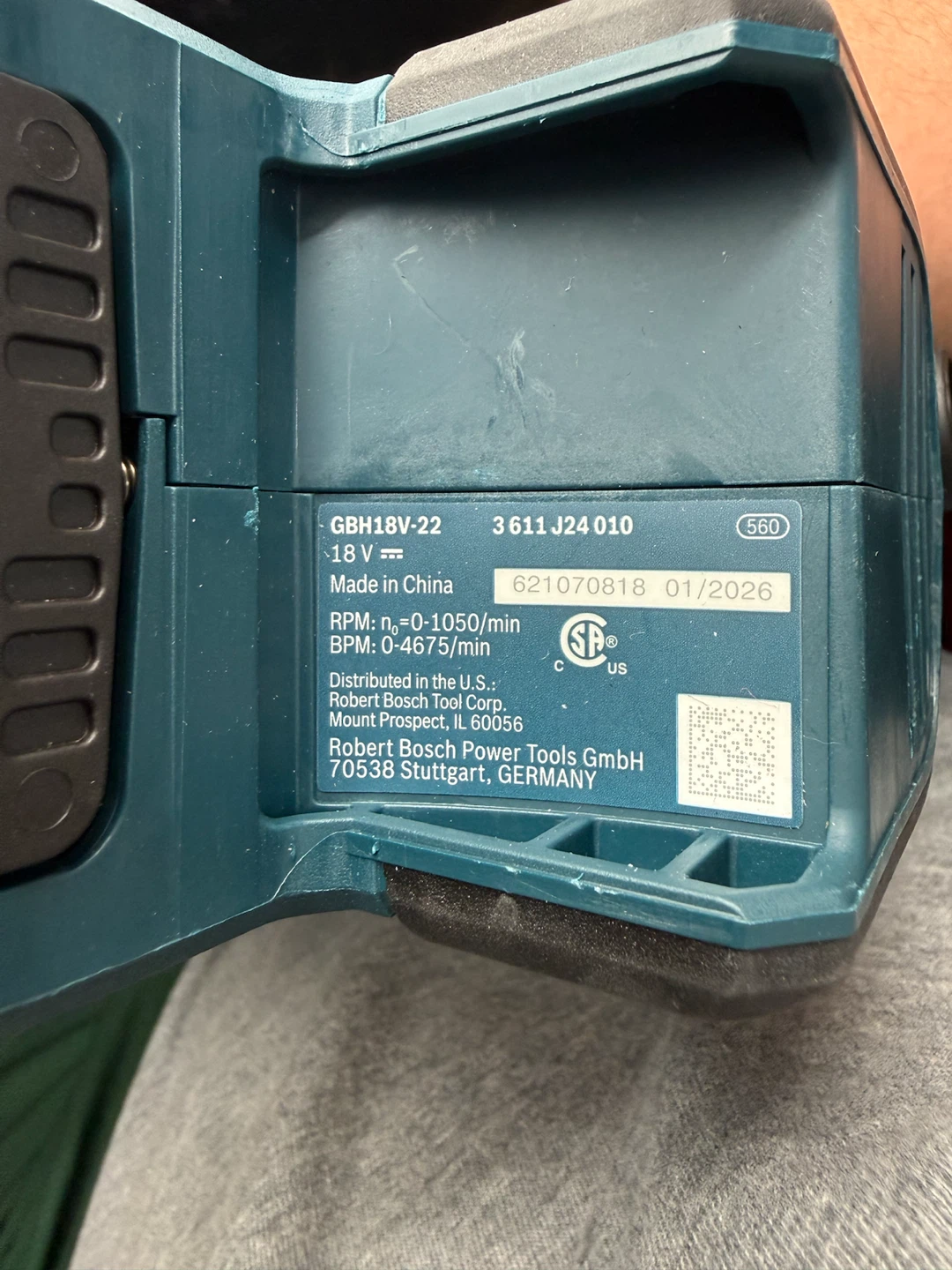 BOSCH 18V Brushless SDS-Plus® Bulldog™ 3/4 in. Rotary Hammer - photo 3