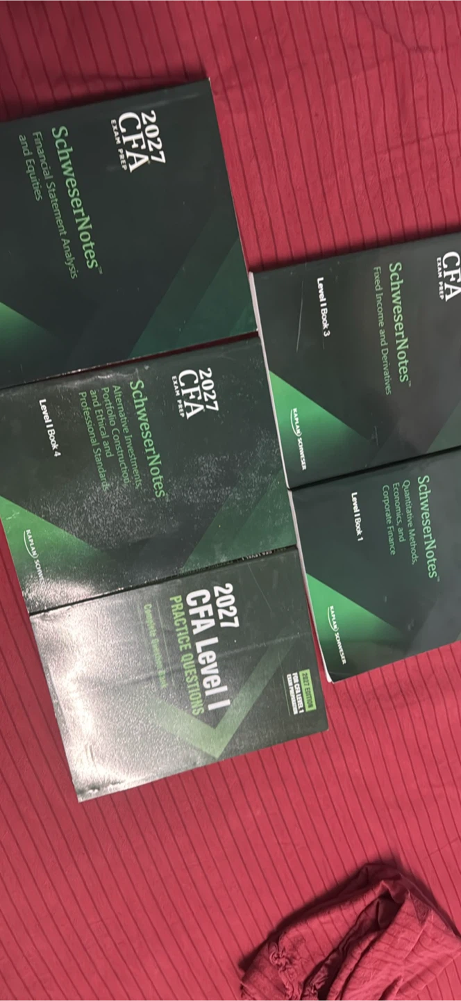 2027 CFA Level I SchweserNotes Study Set hard copy