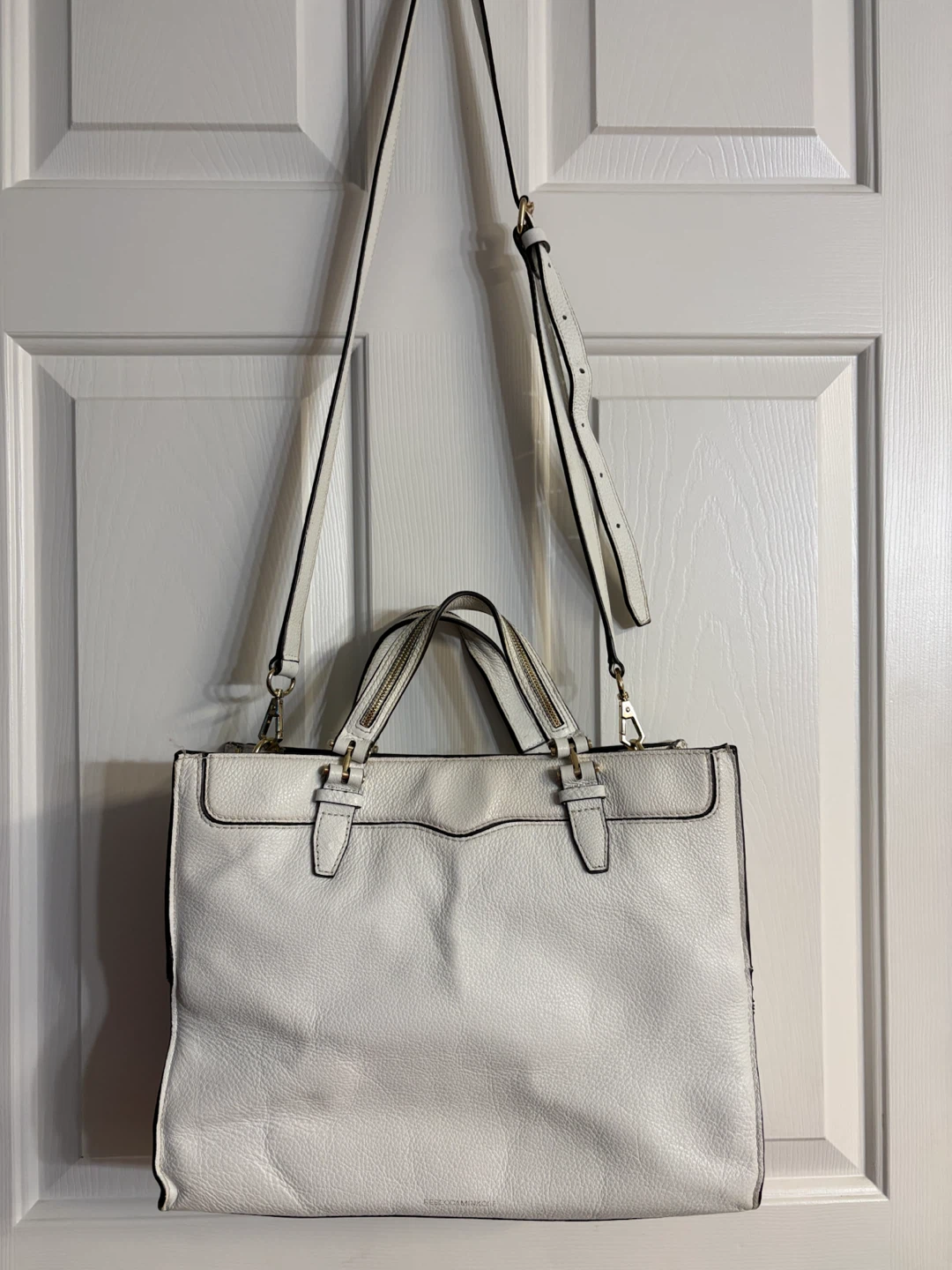 Rebecca Minkoff white leather handbag