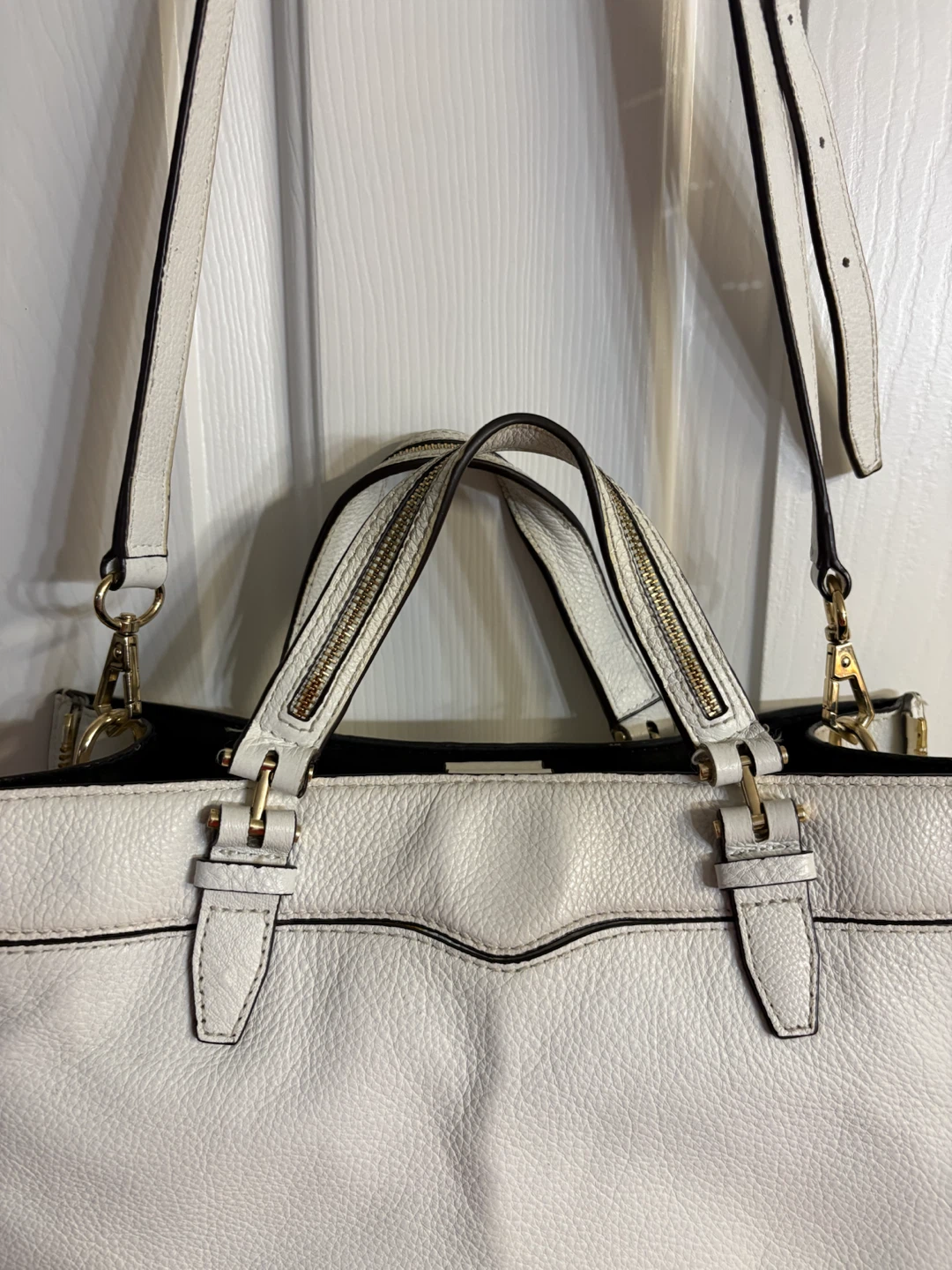 Rebecca Minkoff white leather handbag - photo 4