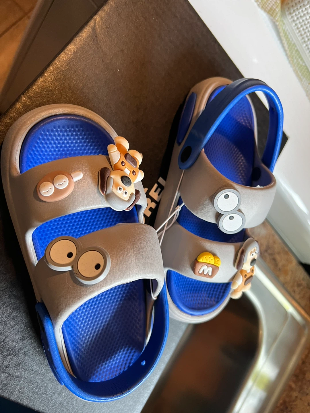 Kids Character Sandals Gray and Blue size 13-1 - photo 4