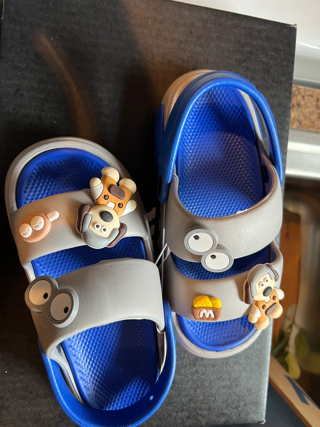 Kids Character Sandals Gray and Blue size 13-1 - photo 5