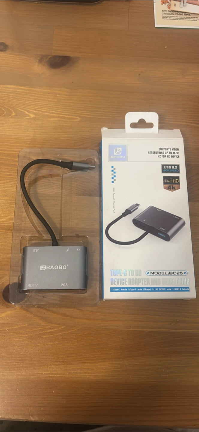 BAOBO Type-C to HD Device Adapter and USB 3.0 Hub