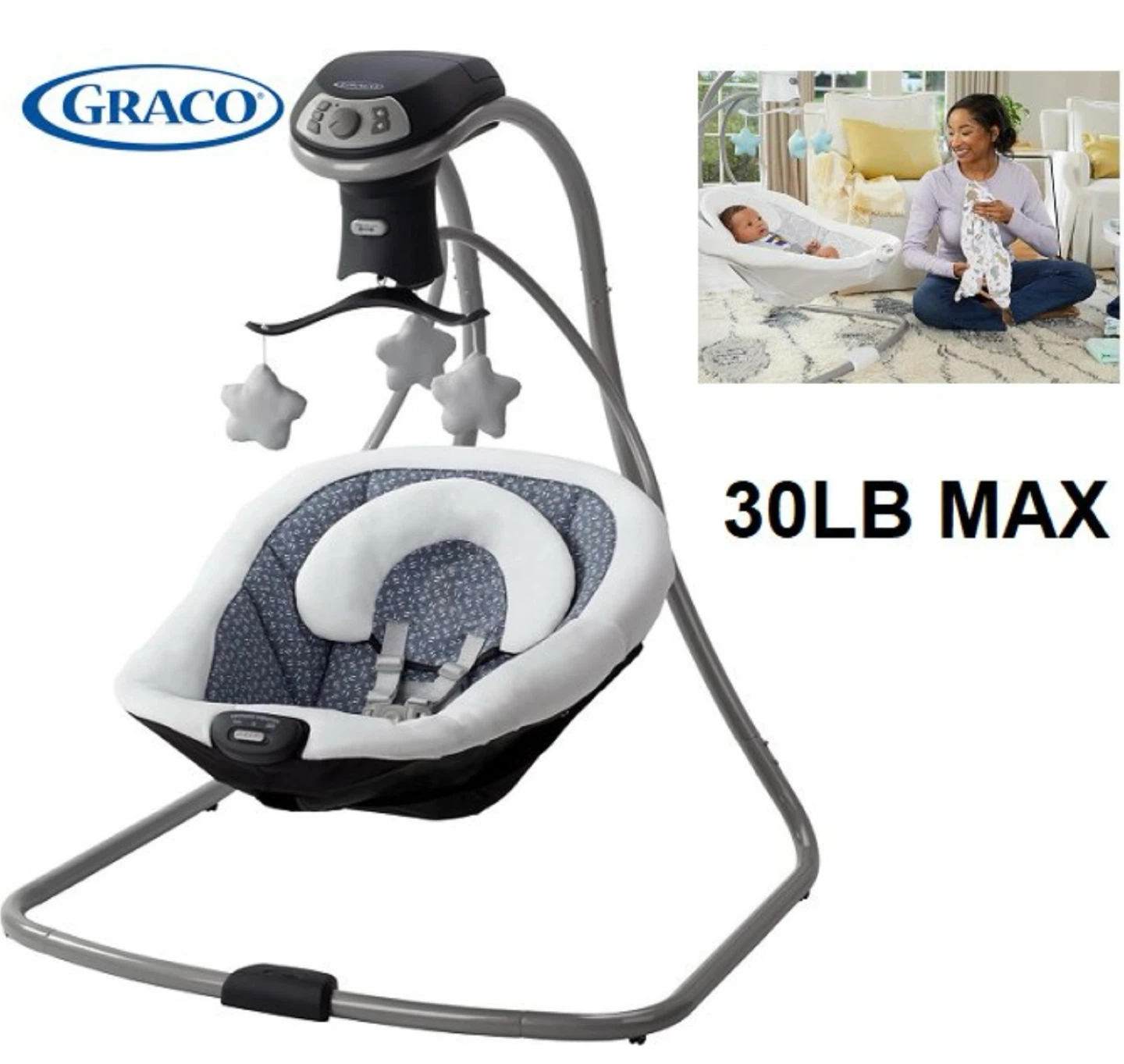 👶 Graco Simple Sway LX Baby Swing – Multi-Direction 💰 Price: $65