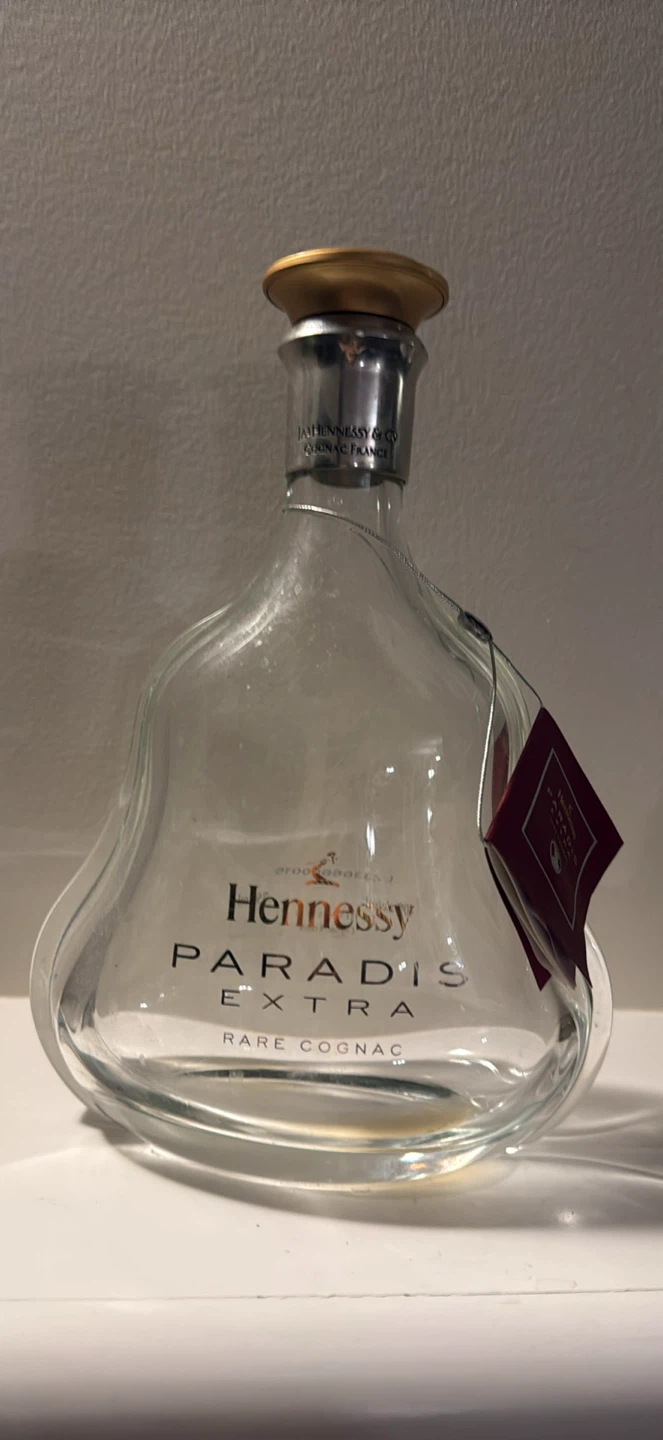 Empty Hennessy Paradis Extra Cognac Bottle