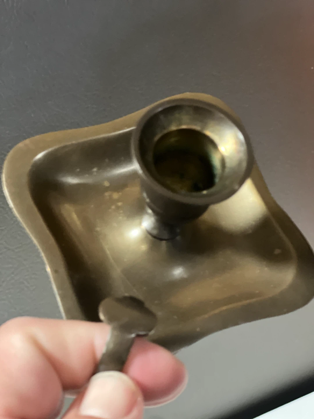 Vintage Brass Chamberstick Candle Holder – Made in India - photo 3