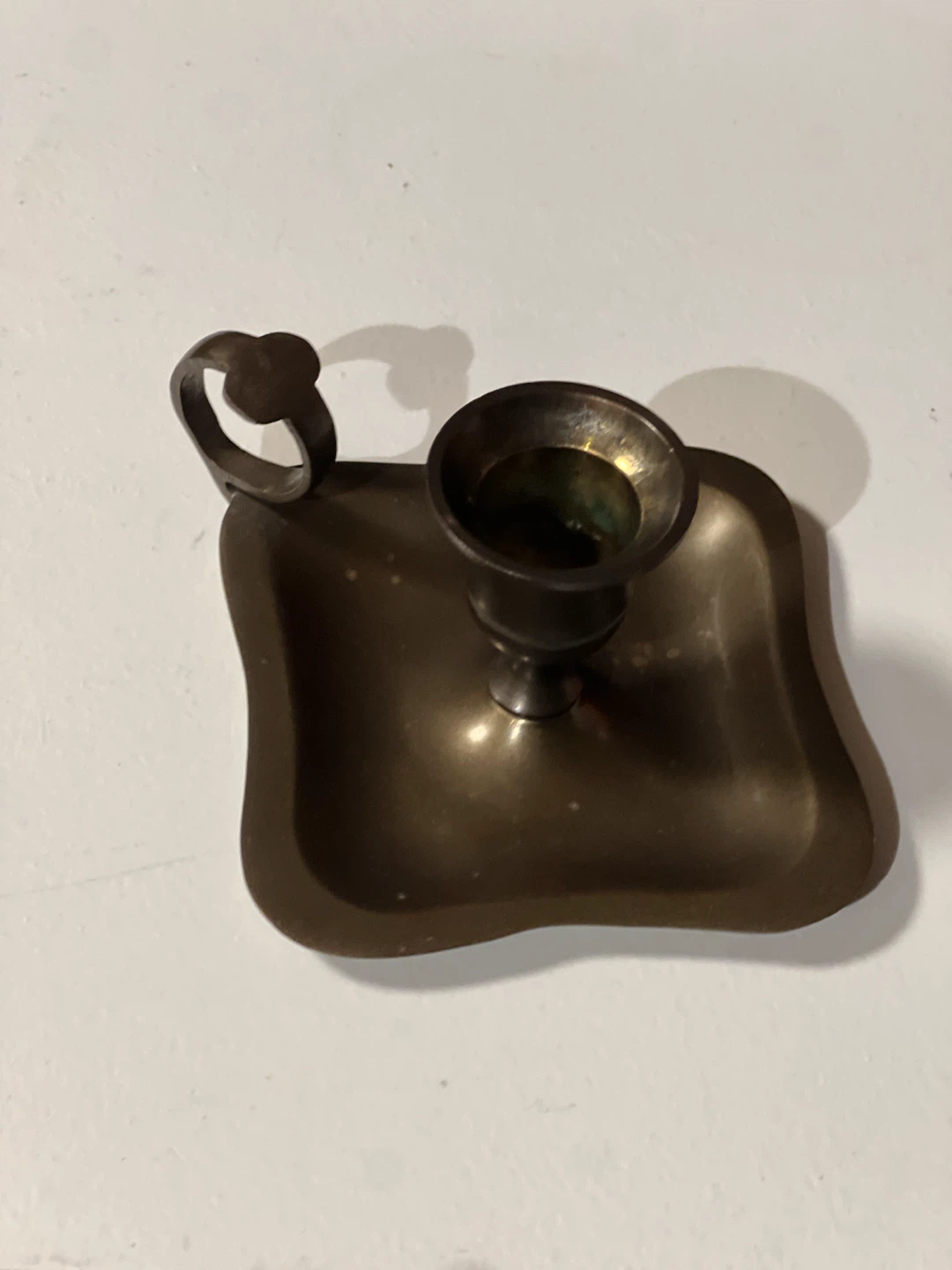 Vintage Brass Chamberstick Candle Holder – Made in India - photo 4