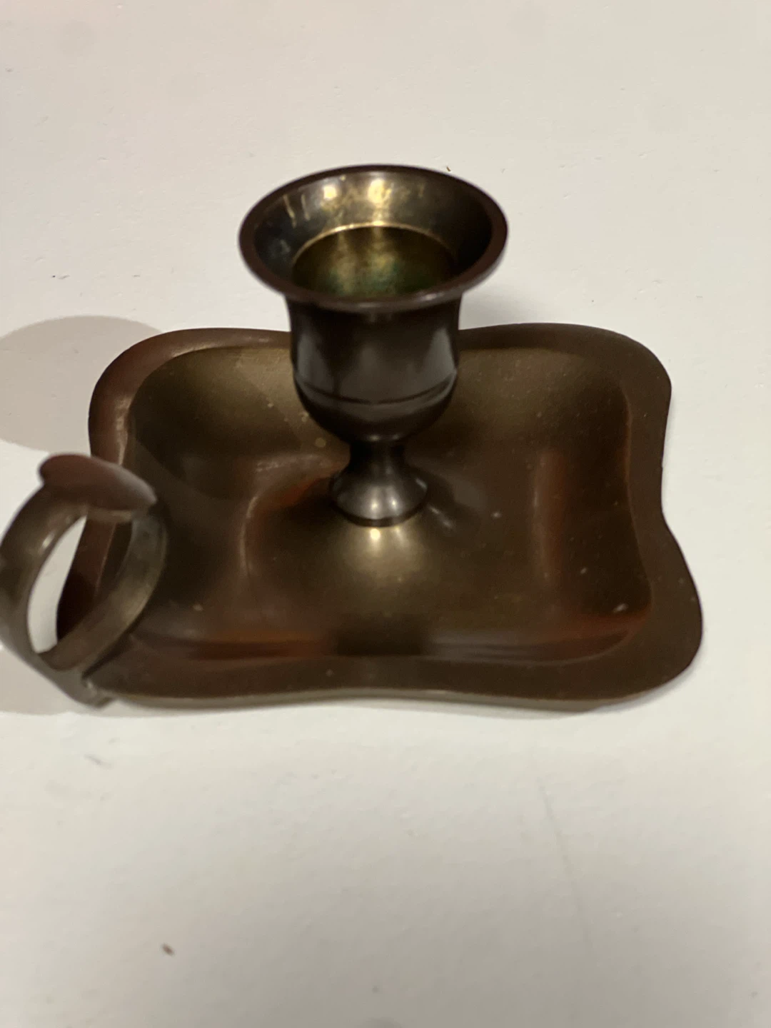 Vintage Brass Chamberstick Candle Holder – Made in India - photo 5