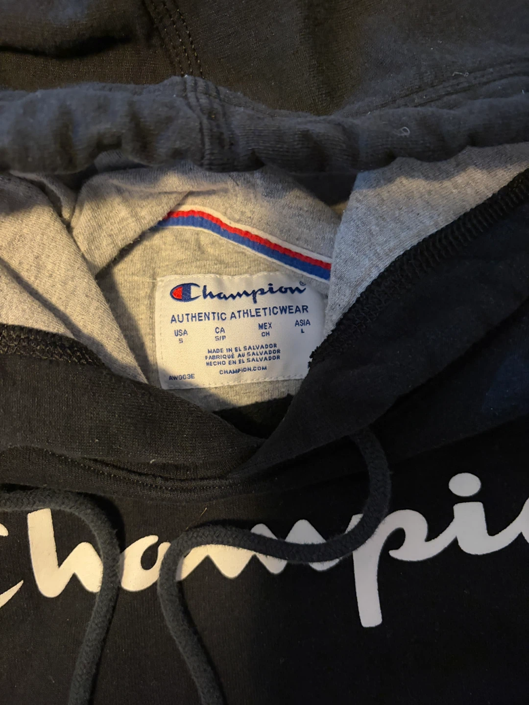 Champion Black Hoodie  men small - photo 2