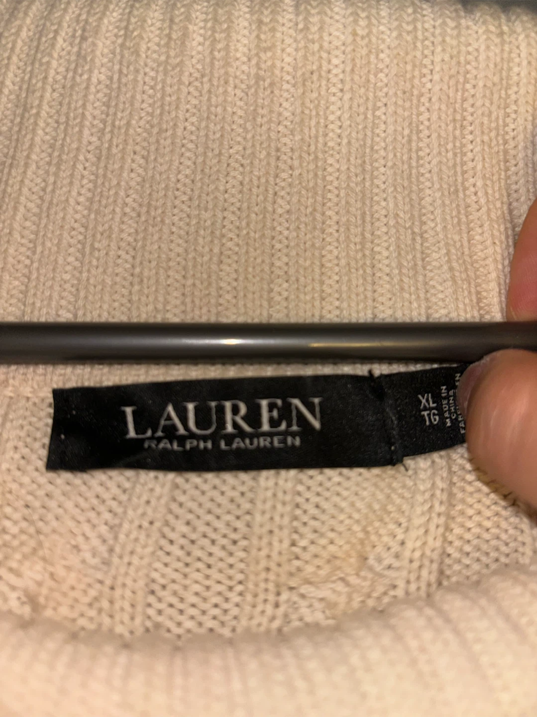 Lauren Ralph Lauren Cream Cable Knit Sweater - photo 2