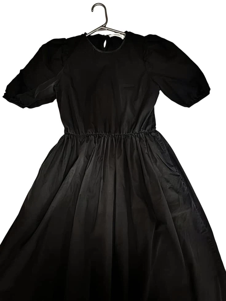 Greylin Black Puff Sleeve Dress