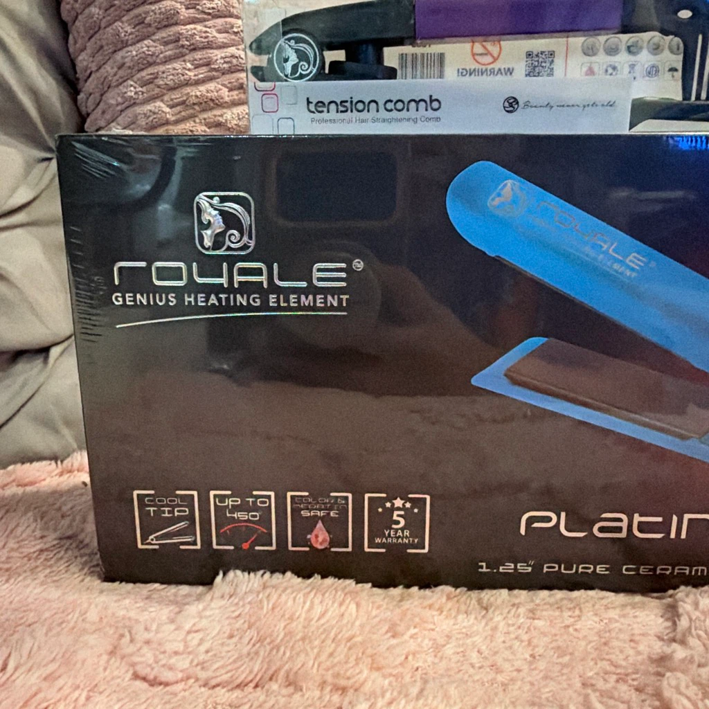 (2PC) Royale Platinum 1.25" Pure Ceramic Flat Iron - photo 2