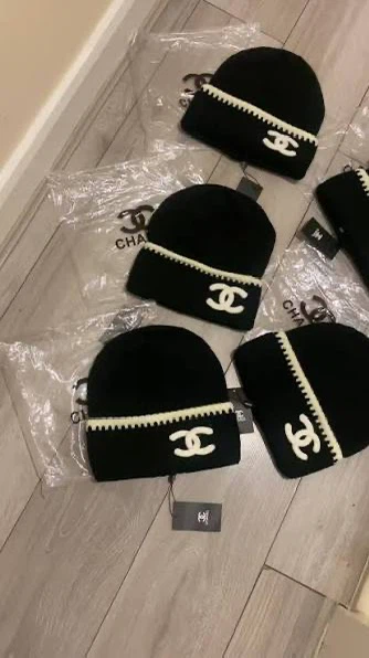 Chanel Black Beanie Hat