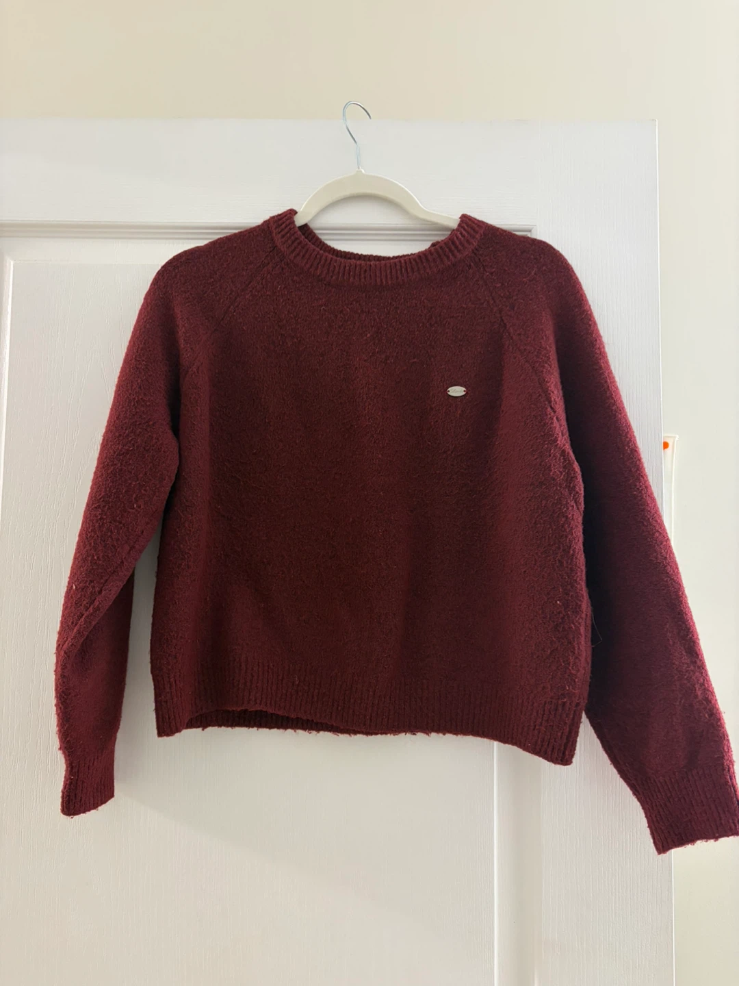 Burgundy Knit Sweater from Korea