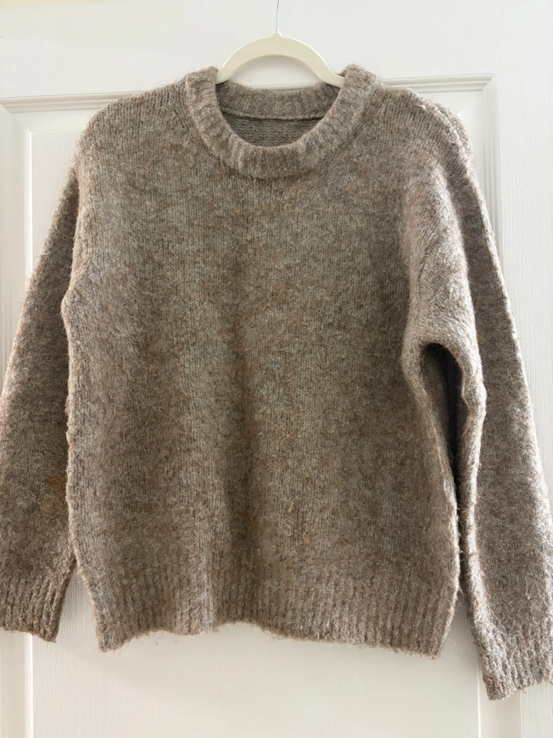 Knitted Brown Crewneck Sweater