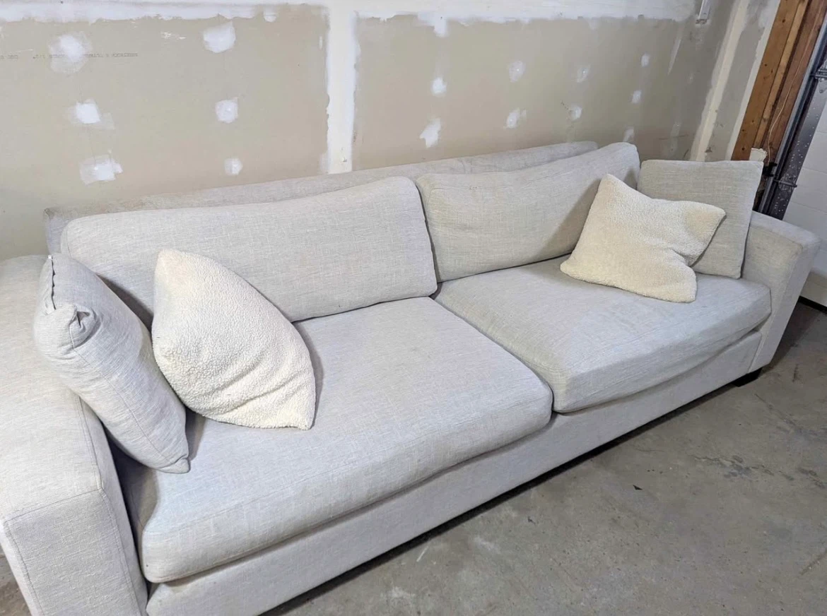 Light Grey Fabric Konto Sofa