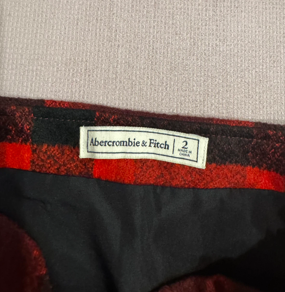 Abercrombie & Fitch Red Plaid Skirt Size 2 - photo 2